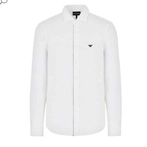 Emporio Armani Men's White Dress Shirt - SIZE L In Good Condition